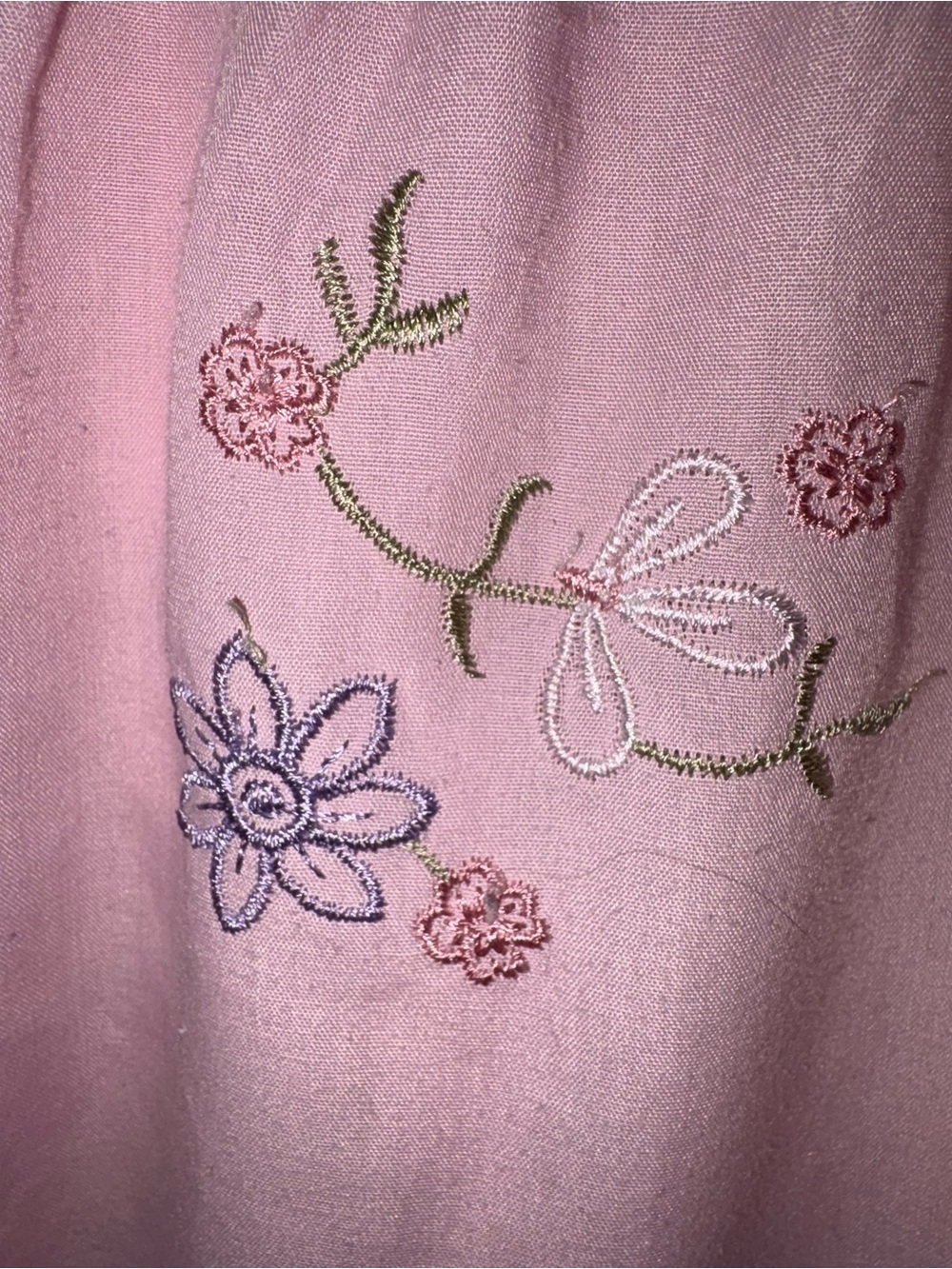 Unbranded Vintage Soft Pink Embroidered Cotton Nightie - Picture 4 of 6